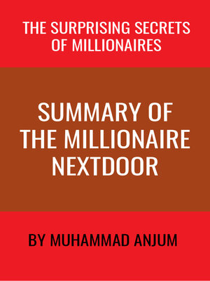 cover image of SUMMARY OF THE MILLIONAIRE NEXT DOOR